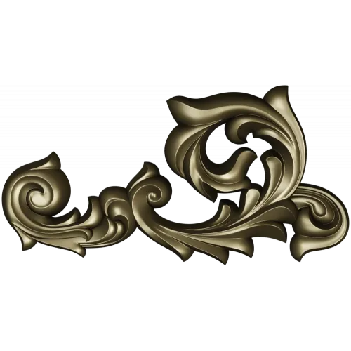 Acanthus Scroll Corner - STL 3D model for CNC