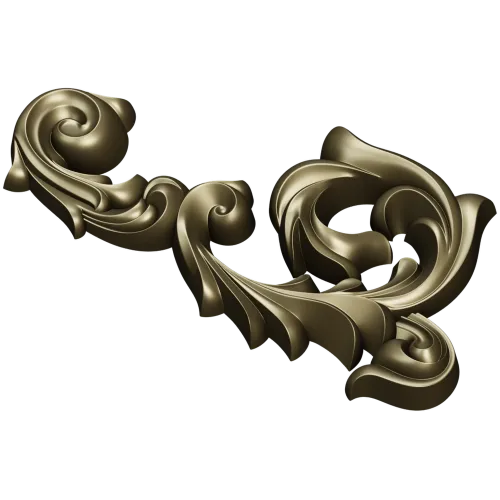 Acanthus Scroll Corner - STL 3D model for CNC