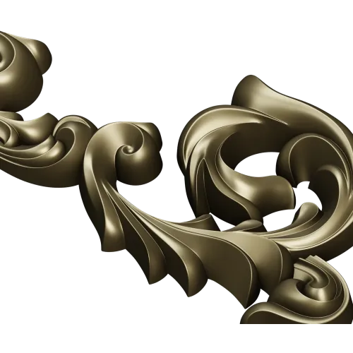 Acanthus Scroll Corner - STL 3D model for CNC