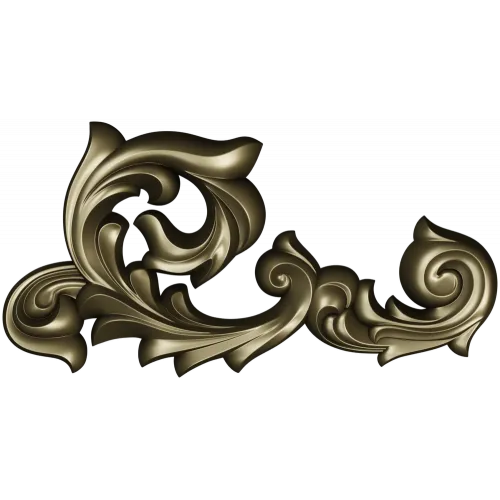 Baroque Acanthus Corner - STL 3D Model for CNC Milling