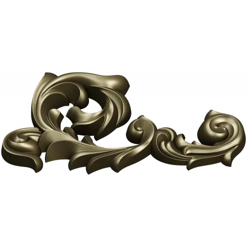 Baroque Acanthus Corner - STL 3D Model for CNC Milling
