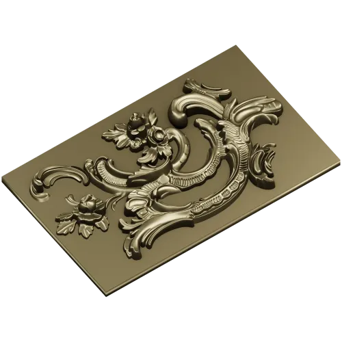 Рокайльная декоративная панель - 3D модель STL для ЧПУ