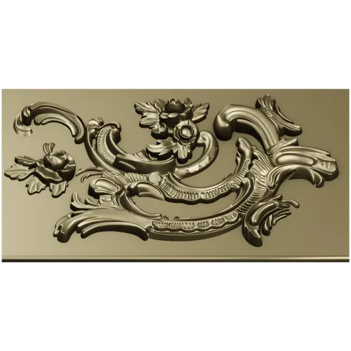 Рокайльная декоративная панель - 3D модель STL для ЧПУ