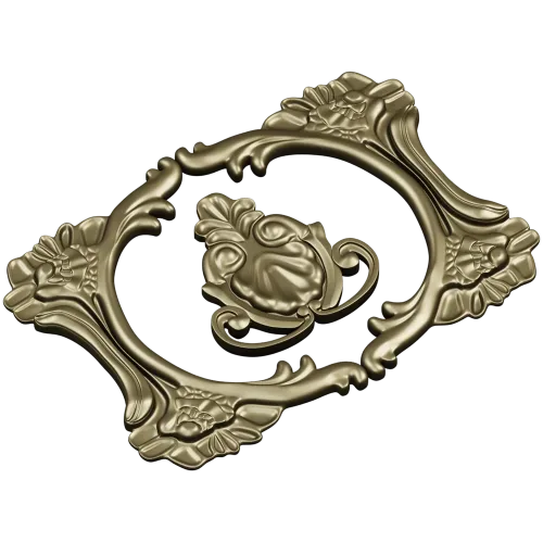Rocaille Oval Cartouche STL for CNC