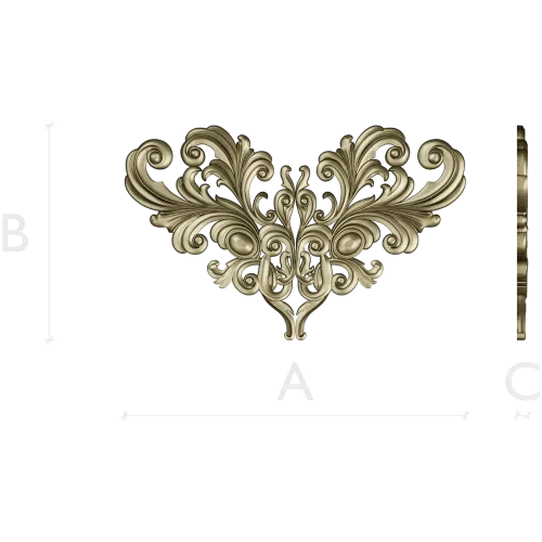 Acanthus Royale - STL 3D model for CNC carving