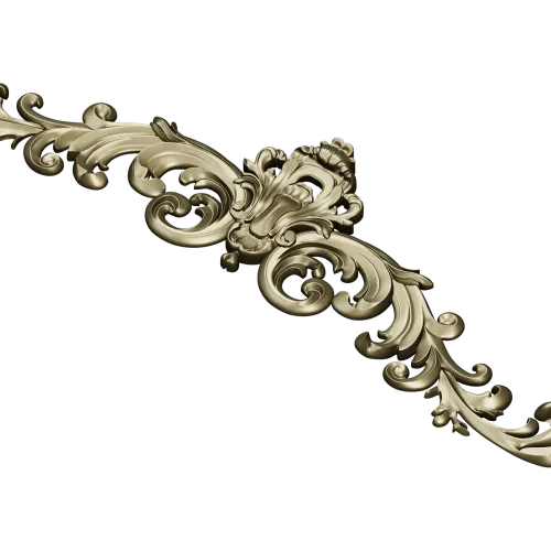 Rococo Acanthus Cartouche - STL 3D model for CNC