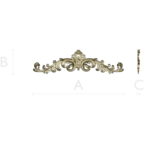 Rococo Acanthus Cartouche - STL 3D model for CNC