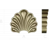 Scallop Fan Applique STL 3D Model for CNC