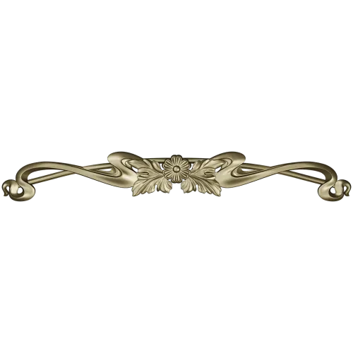 Floral Ribbon Cartouche - STL 3D Model for CNC
