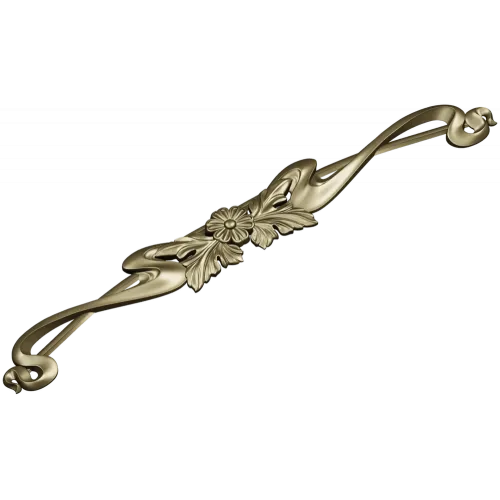 Floral Ribbon Cartouche - STL 3D Model for CNC
