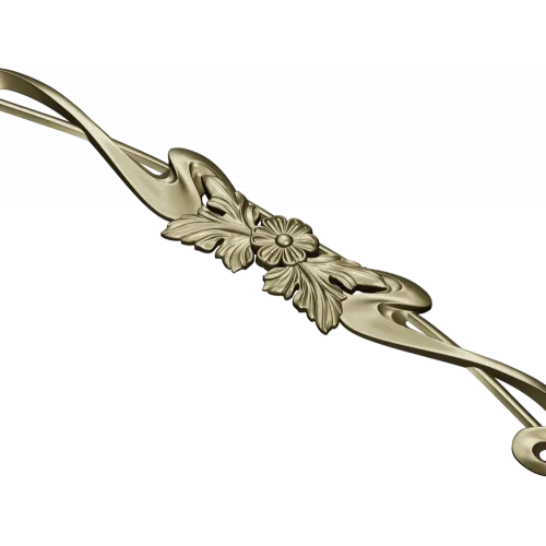 Floral Ribbon Cartouche - STL 3D Model for CNC