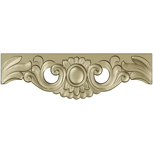 Ornate Cartouche STL 3D Model for CNC Milling