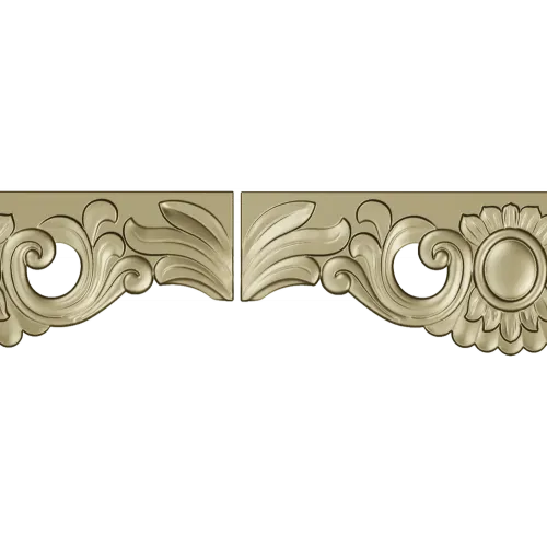 Ornate Cartouche STL 3D Model for CNC Milling