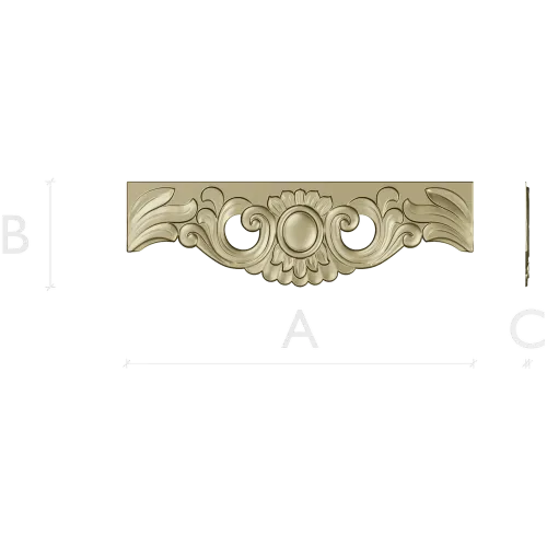 Ornate Cartouche STL 3D Model for CNC Milling