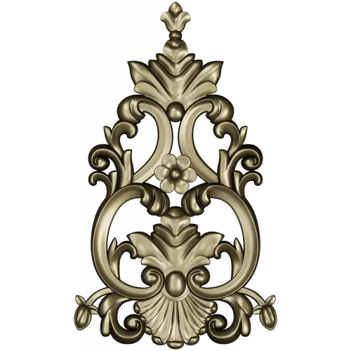 Ornate Acanthus Cartouche - STL 3D Model for CNC