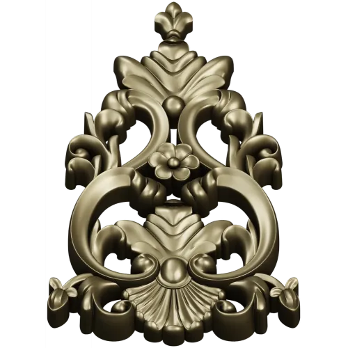 Ornate Acanthus Cartouche - STL 3D Model for CNC