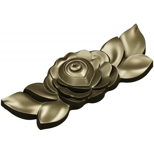 High-relief Rose Applique STL for CNC