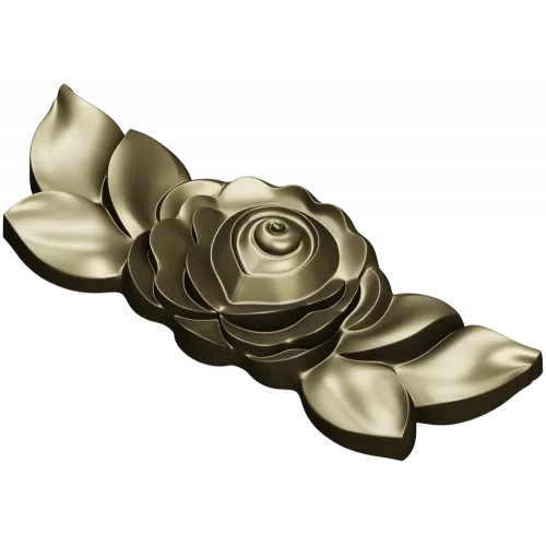 High-relief Rose Applique STL for CNC