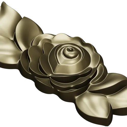 High-relief Rose Applique STL for CNC