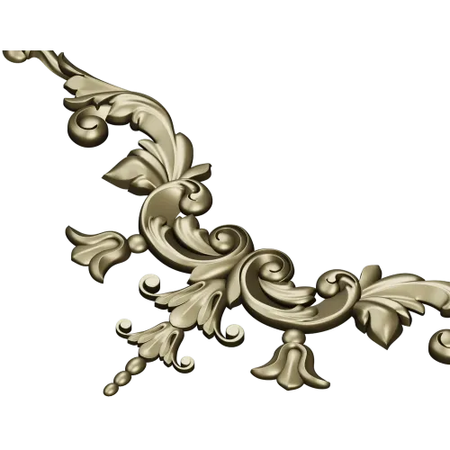 Rococo Acanthus Centerpiece - STL for CNC carving