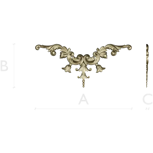 Rococo Acanthus Centerpiece - STL for CNC carving