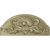 Полукруглый резной картуш с цветочной розеткой - 3D модель STL