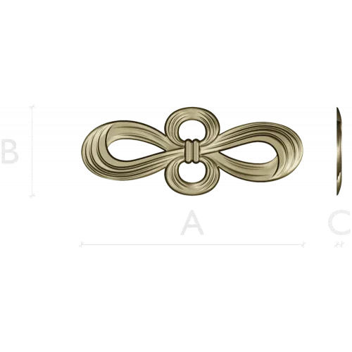 Decorative Ribbon Bow STL 3D Model for CNC Milling