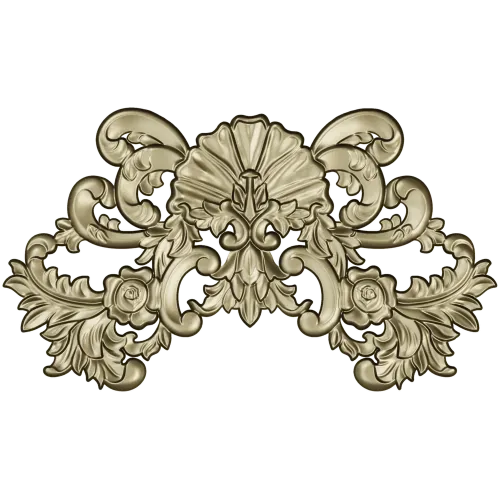 Rococo Shell Cartouche - STL 3D Model for CNC