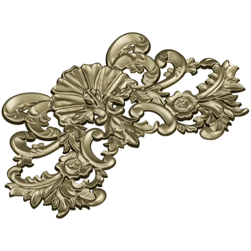Rococo Shell Cartouche - STL 3D Model for CNC
