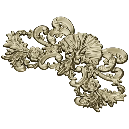 Rococo Shell Cartouche - STL 3D Model for CNC