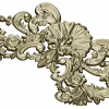 Rococo Shell Cartouche - STL 3D Model for CNC