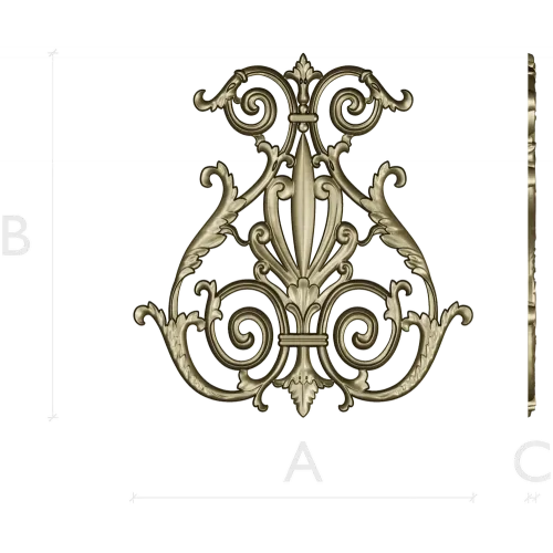 Regal Rocaille Cartouche STL for CNC