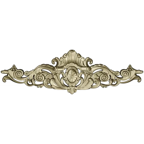 Baroque Fleur Cartouche - STL 3D model for CNC