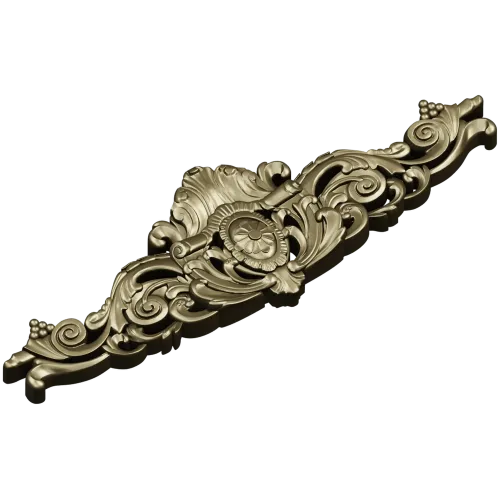 Baroque Fleur Cartouche - STL 3D model for CNC