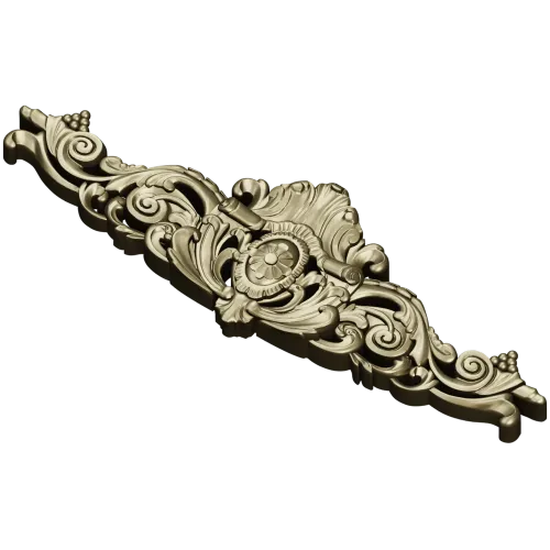 Baroque Fleur Cartouche - STL 3D model for CNC