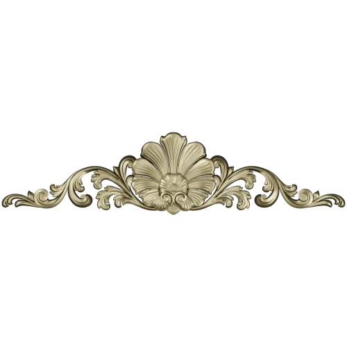 Imperial Fleur Cartouche - high-relief 3D model STL for CNC carving