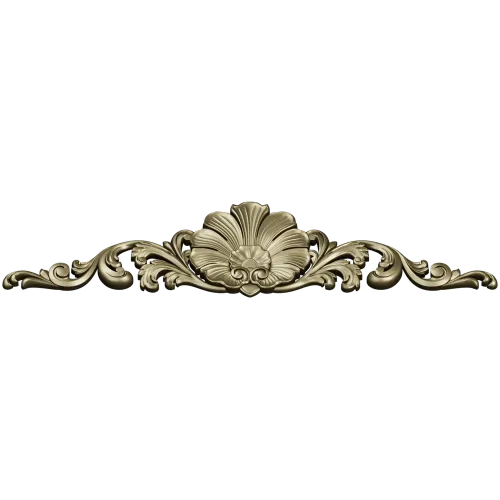 Imperial Fleur Cartouche - high-relief 3D model STL for CNC carving