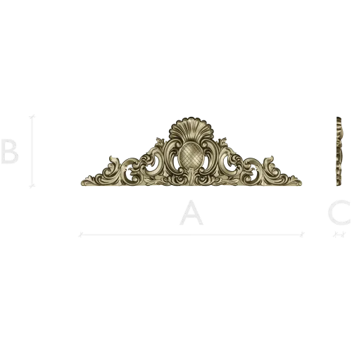 Рельефная рокайльная верхушка STL для ЧПУ