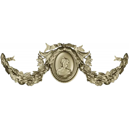 Victorian Cameo Garland - 3D STL model for CNC carving