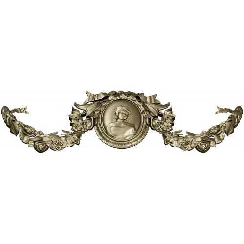 Victorian Cameo Garland - 3D STL model for CNC carving
