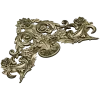 Rococo Floral Crest STL 3D model for CNC carving