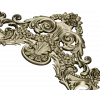 Rococo Floral Crest STL 3D model for CNC carving
