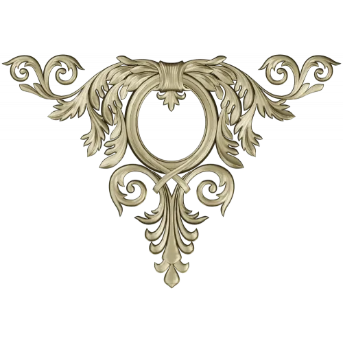 Corner Acanthus Cartouche STL 3D model for CNC