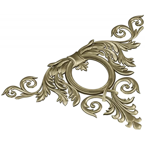 Corner Acanthus Cartouche STL 3D model for CNC
