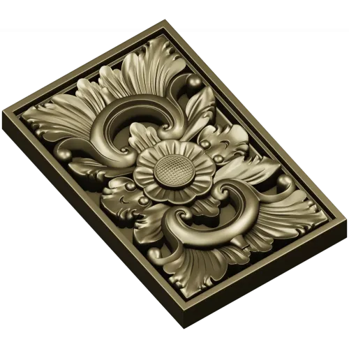 Барочный картуш с розеттой - STL 3D модель для ЧПУ