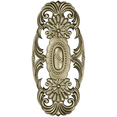 Ornate Oval Cartouche STL for CNC Router