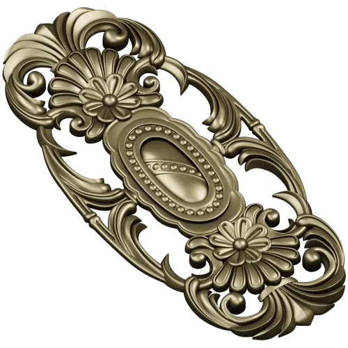 Ornate Oval Cartouche STL for CNC Router