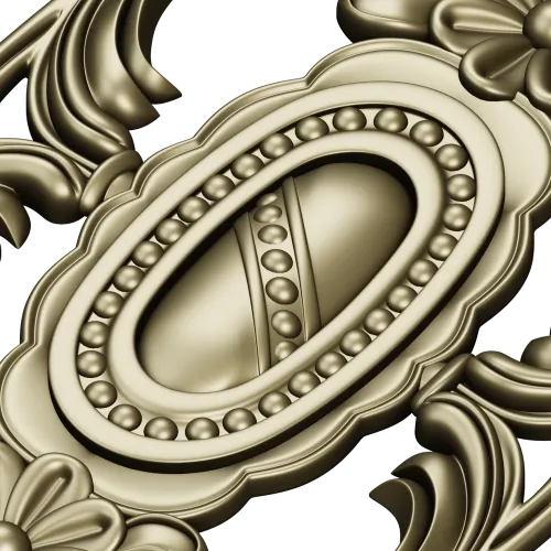 Ornate Oval Cartouche STL for CNC Router