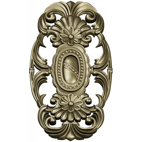 Ornate Oval Cartouche STL for CNC Router