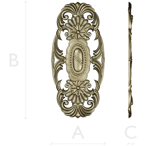 Ornate Oval Cartouche STL for CNC Router